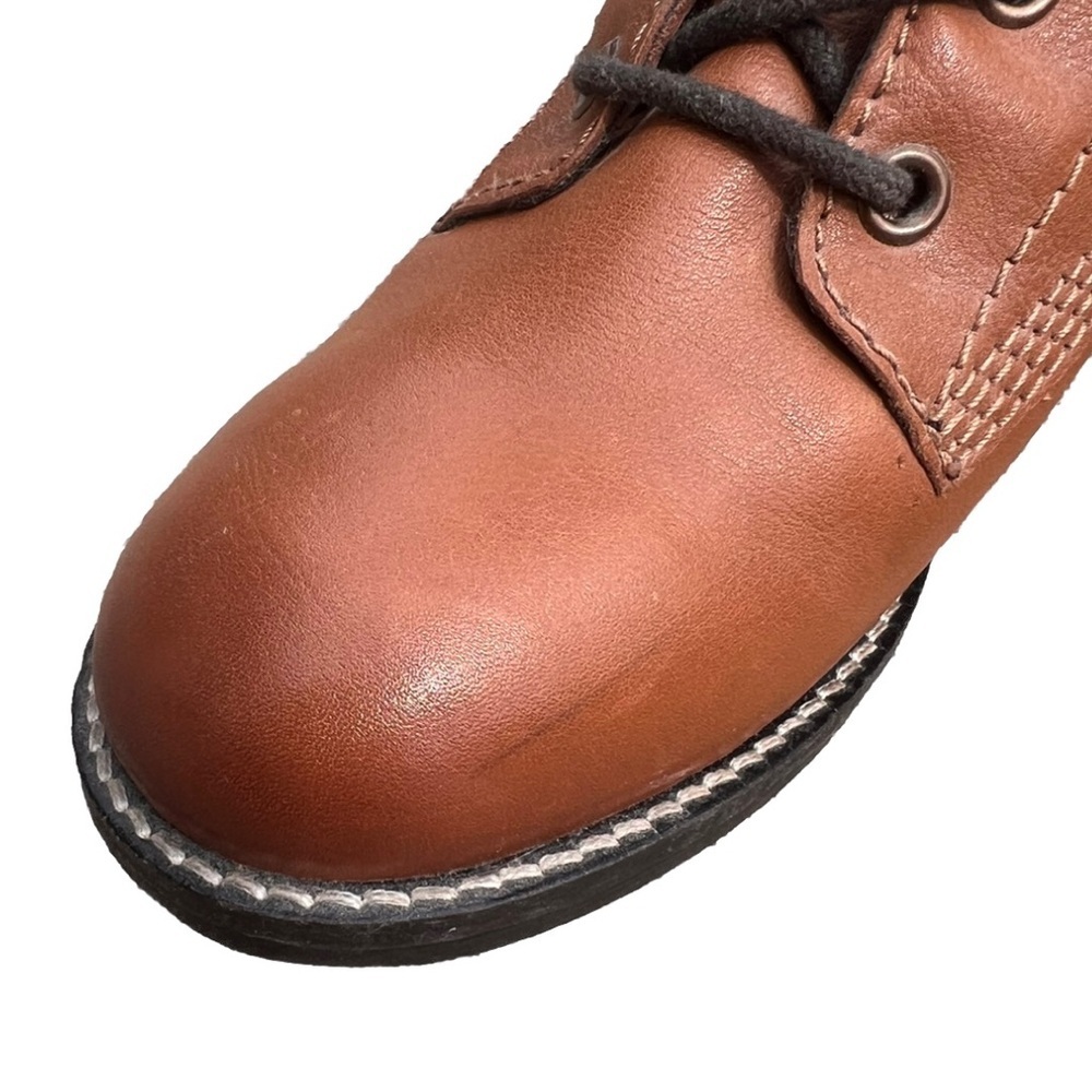 Dune London Peetonz Brown Lace Up Boots with Vintage Finish - Picture 8 of 9